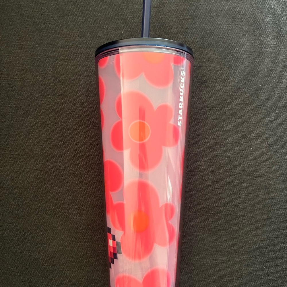 Starbucks Pink Tumbler with Straw
